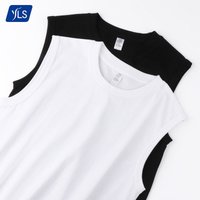 YLS Wholesale in Stock Men's Summer Athletic Breathable 100% Cotton Gym Blank Knit Running Tank Top