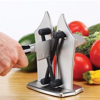 Drop shipping kitchen hollow grinder sharpening stone knives whetstone stainless steel stage knife sharpener