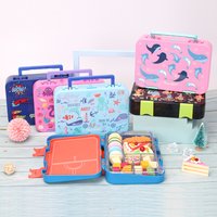 Multi-Colour BPA-Free Cartoon Plastic Bento Lunch Box Leakproof and Heatable Kids' Food Container