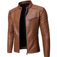 Motorcycle Jacket PU Leather Retro Windproof Men PersonalityRiding Jacket Casual Moto Jacket Chaqueta Four Seasons