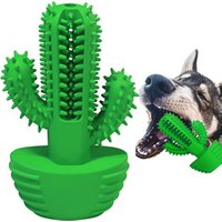 Aretuesamazon squeaky rubber clean Teeth dogs toothbrush chew cactus Stick hygiene health massage medium puppy