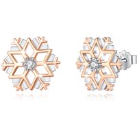 Christmas Snowflake Women Trendy Handmade 925 Sterling Silver Earrings