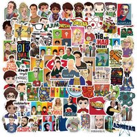 100Pcs Classic TV Show the Big Bang Theory Decorative Stickers for Laptop Bottle Phone Waterproof Comedy Sticker