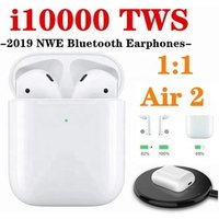 i10000 tws 1:1 Bluetooths Earphones Smart Sensor Wireless Headphone Pop-up Headset Wireless Charging Earbuds PK I80 K90 I60 I100
