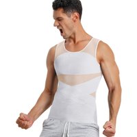 High Quality Custom Waist Trainers Vest Weight Loss Vest Compression tank Top Undershirts Slim Fit Shapewear Vest for Men