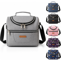 Oxford Cloth Aluminum Foil Tote Lunch Bags for Women Men Portable Travel Office School Insulated Cooler Bag Picnic Shoulder Bags