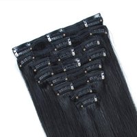 Real Human Hair Clip Ins Remy Human Hair Clip in Extensions Women Invisible Natural Straight Seamless Clip