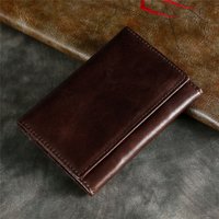 Custom 2024 Short Genuine Men's Embossed Leather Wallet High Quality Polyester Lining Open Closure Candy Pattern