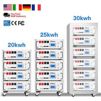 Amiba 48V 51.2V 5KWH 10KWH 15KWH LiFePO4 Battery 200ah Modular Rack Design for off Grid Lithium Battery Solar System Home