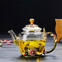 Luxury Small Borosilicate Handblown Glass Teapot Set for Coffee Travel Featuring Multiple Modern Classic Moroccan Novelty