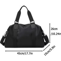 Fashionable Outdoor Waterproof Nylon Crossbody Gym Duffle Bag Casual Luggage Tote for Women Men Zipper Closure for Sports Travel