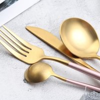 Rose Gold 18 10 Stainless Steel Cutlery Set