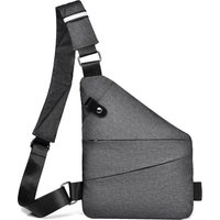 2025 Men's Anti-Scratch Oxford Chest Bag Lightweight Crossbody Pack with Multi-Layer Storage for Outdoor Sports