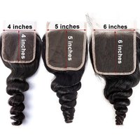 Factory Wholesale Hot Selling Virgin Hair Loose Wave 4X4 5x5 6x6 7x7 HD Lace Closure Straight Wave Pre Plucked Lace Closure