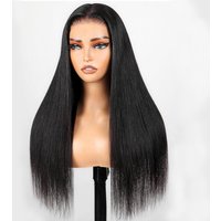 Transparent HD Lace Glueless Baby Hair Bleached Knots Long Lace Front Wigs Black Women Deep Wave Indian Remy Virgin Hair