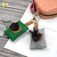 Felt Pet Waste Bag Dispenser Traveling Walking Dog Poop Bags Holder Organizer Carrier Pets Supplies
