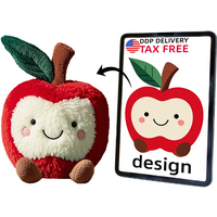 Wholesale High Quality Custom Apple Plush Toy Christmas Plush Toys Custom Plush Toys for Room Decoration