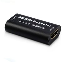 black 26AWG HDMI cable repeater 4K x 2k 2160P up to 40m female HDMI extender