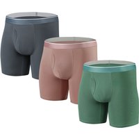 2023 Hot Selling Plus Size Bamboo Fiber Fabric Comfortable Breathable Men's Underwear Boxers