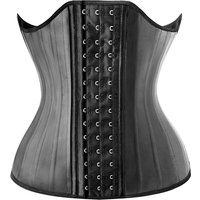 25 Steel Underbust Bustier Corset Cincher 100% Latex Body Shaper Waist Trainer Tummy Control Sports Girdle for Plus Size