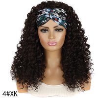 Best Selling Multiple Color Curly Headband Wigs Fashion Synthetic Head Wrap Wigs Kinky Curly for Women Daily Use