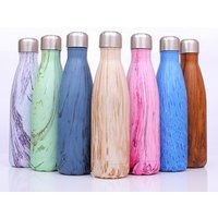 water transfer printing show stainless steel bottle