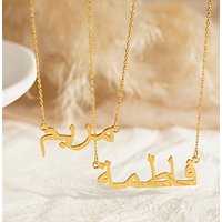 Cross-border Arabic Letter Pendant Adjustable Necklace Stainless Steel Collarbone Chain Fresh Fashion Accessories