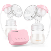 Low price Double Breast pump with two bottles Electric type hot sell