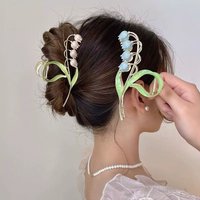 Factory Wholesale Tulip Claw Hair Clips Women 12cm New Style Elegant Alloy Sweet Decorative 5cm Plastic/Metal Size Hot Selling