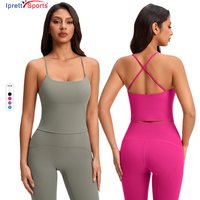 Hot Style Women's Lightweight Gym Tank Tops Beauty Back Sports Underwear Custom Logo Shock Proof Print Yoga Vest for Running