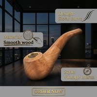 CE Certified Smoking Accessories Factory Direct Sale Smoking Pipe Old Fashioned Handmade Wooden Tobacco Pipe Durable