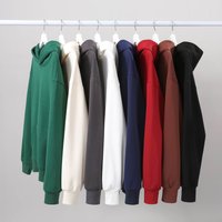 High Quality 1000g Heavy Fleece Sweatshirt Men's Autumn and Winter Trendy Brand Hooded Thickened Casual Top Coat