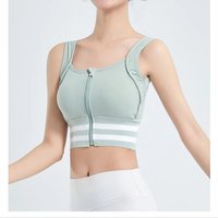 Sp002 Front Zipper Sports Bra for Women Backless Crop Sports Bra Yoga Tank Top