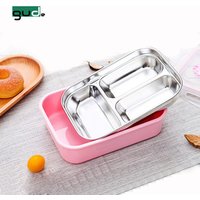 600ML 2-compartment rectangle 304 stainless steel lunch box Bento for Kids