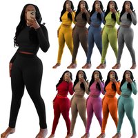 New Sports Set Hot Selling Pit Strip Elastic Yoga Sports Women's Set Long Sleeved Tight Pants Two Piece Set