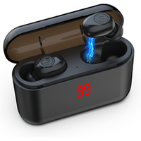 China factory waterproof blue tooth earphone with powerbank charging case earbuds wireless earphone underwater headphone