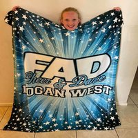 Free Tariff Fast Delivery Sublimation Custom Logo Cheerleading Fleece Blanket