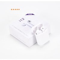 USA FREE SHIPPING low MOQ i12 tws earbuds High Touch white color BT 5.0 wireless bluetooths audifonos