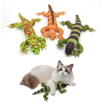 Plush Lizard Shape Cat Toys Wholesale Kitty Kitten Teaser Interactive Squeaky Chew Toy Catnip Cat Toys
