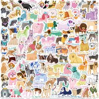 100PCS Cartoon Cute Animal Paper Stickers DIY Luggage Refrigerator Early Education Engliash Stickers Die Cut Sticker