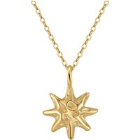 rinntin SGAN01 Starburst North-Star Charm Pendant Necklace 925 Sterling Silver Star Necklace for Women