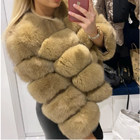 Fashion Winter Warm Long Coat Real Fox Fur Jacket Women Natural Fur Outerwear New Arrival