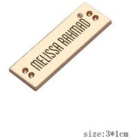 charming gold custom metal label for handbags fashion labels for clothing