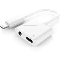 2 in 1 3.5 mm Headset Headphone Converter Audio Jack Charger Adapter for iPhone 6 7 7plus Cable