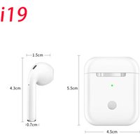 2019 Newest i19 TWS Wireless Earphone 5.0 Touch Control Earbuds sport headset for IPhone Xiaomi