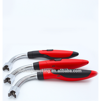 Long Plasma Electric arc lighter black and red plused acr child safety lock USB rechargeable electric flexible outdoor lighter