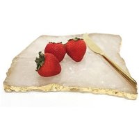 2019 Personalized Kitchen Tableware Natural Large Geode Crystal Rose Quartz Agate Slice Plate Serving Board Cheese Platter