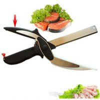 Smart Multi-Function Clever Scissors Cutter 2 in 1 Cutting Board utility cutter Stainless Steel Outdoor Smart Vegetable Knife
