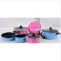 stainless steel gas/induction cookware set iron casserole pan nonstick aluminum fry pan milk pot cooking pots 10 sets WD-257