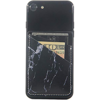 High-quality Marble PU Leather Wallet Pocket Credit Card ID Case Holder Pouch 3 M Adhesive Sticker on